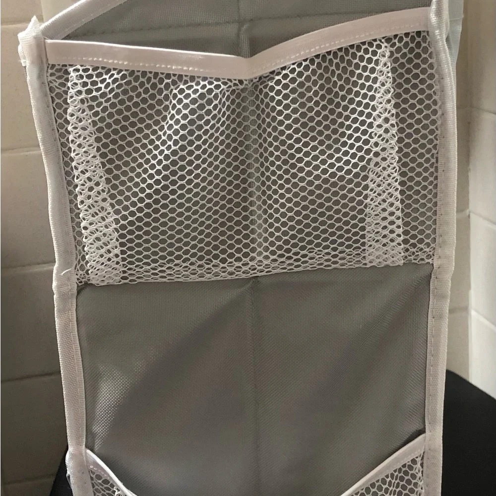 Large Gray Hanging Diaper Organizer with Hooks